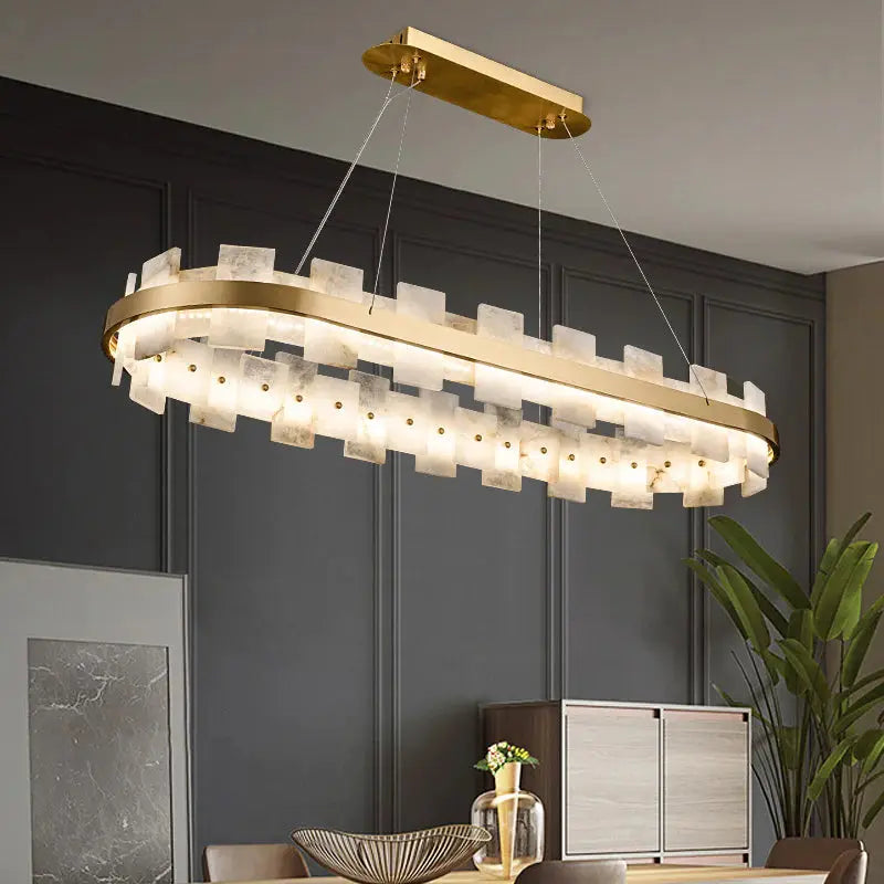 Modern Oval Marble Chandelier ChandeliersLife®