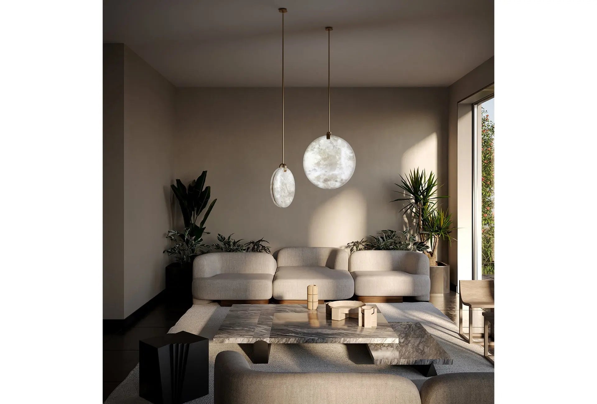 Alabaster Disc Pendant Light ChandeliersLife®