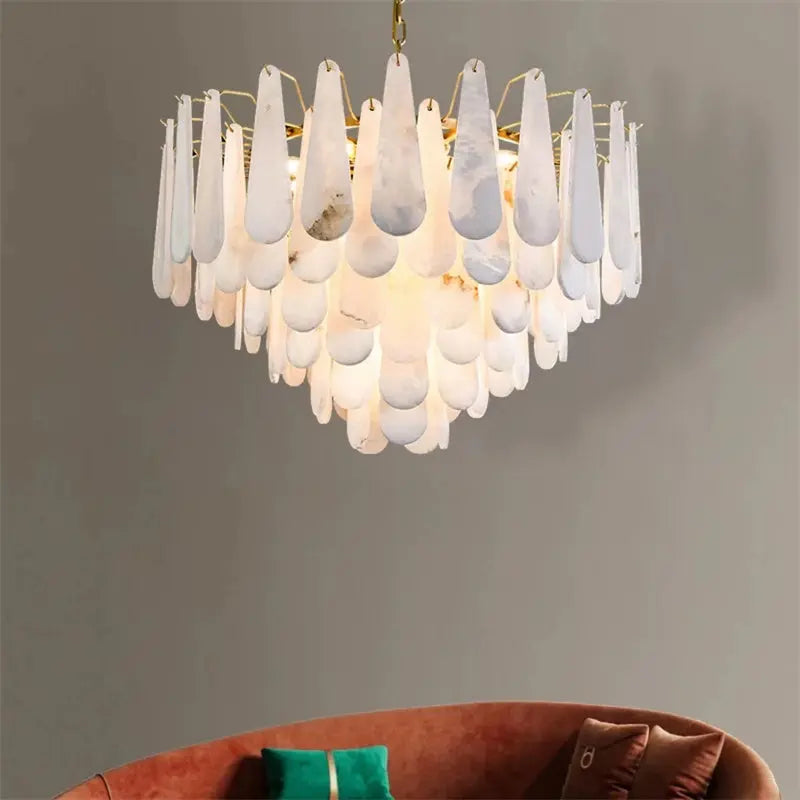 Alabaster Foyer Chandelier ChandeliersLife®