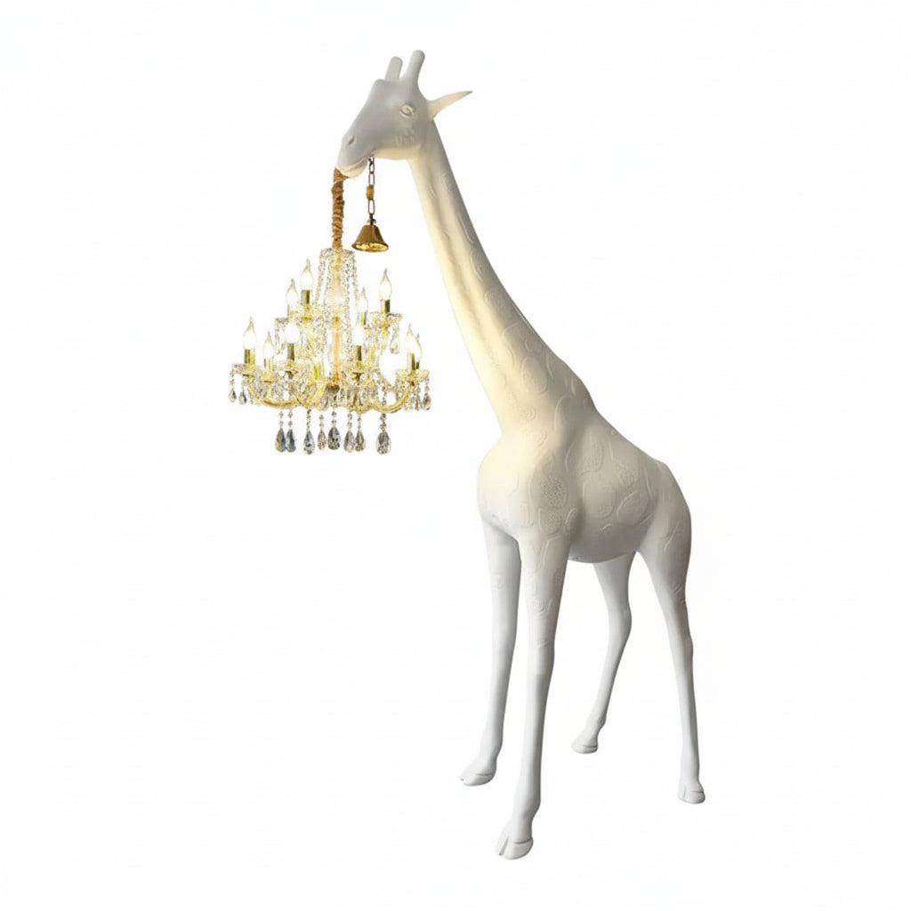 Art Sculpture Giraffe Floor Chandelier - White ChandeliersLife®
