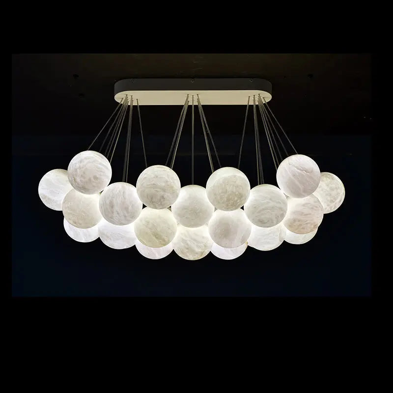 Rectangular Chandelier Alabaster Ball Chandelier ChandeliersLife®