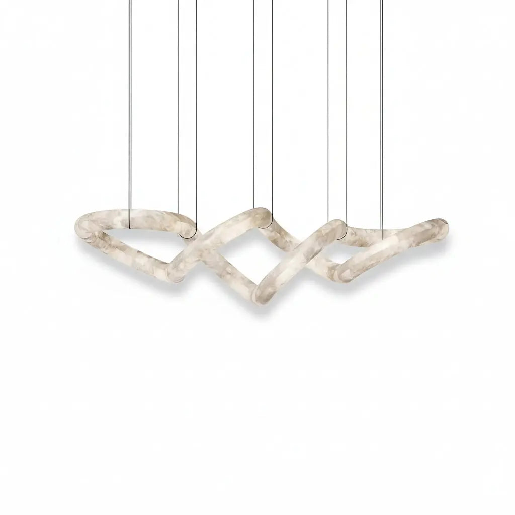 Designer Symmetrical Alabaster Modern Chandelier ChandeliersLife®