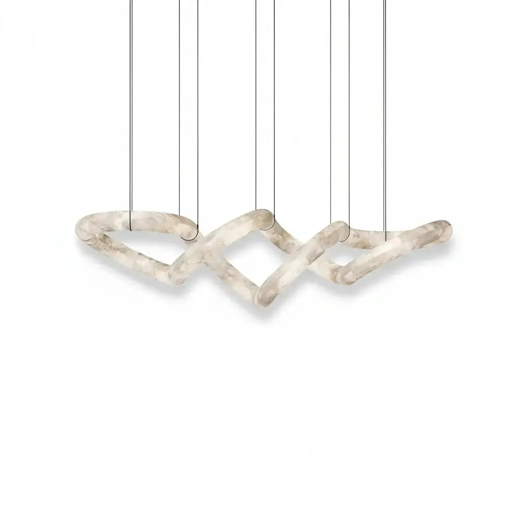 Designer Symmetrical Alabaster Modern Chandelier ChandeliersLife®