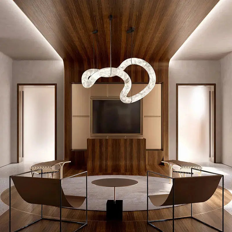 Infinity Chandelier Alabaster Designer Lighting — product view
