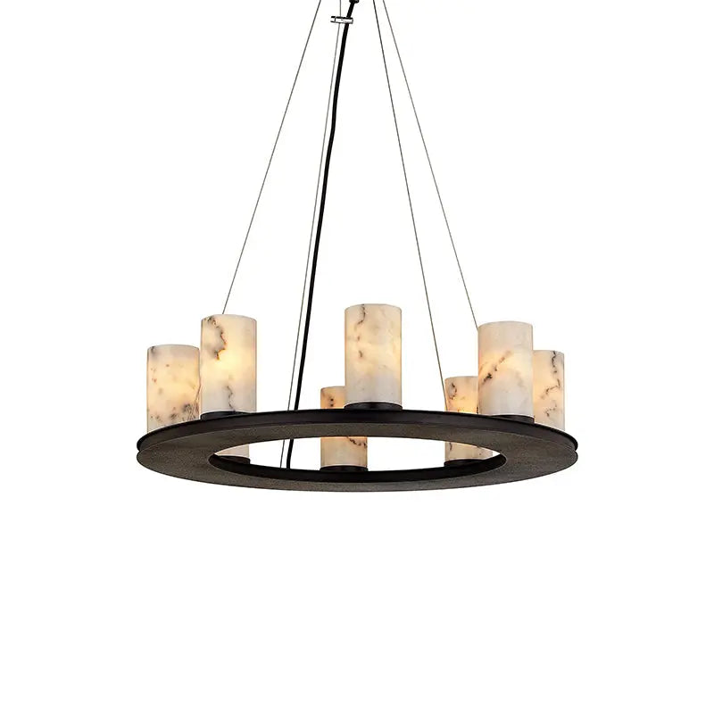 Rustic Industrial Round Black Chandelier ChandeliersLife®
