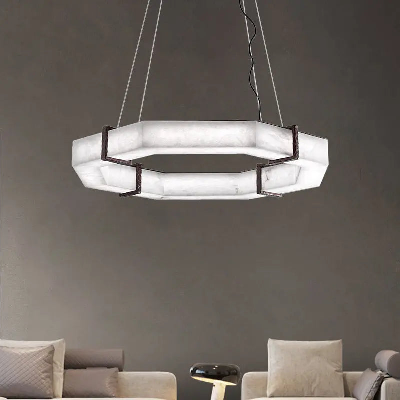 Modern store alabaster chandelier