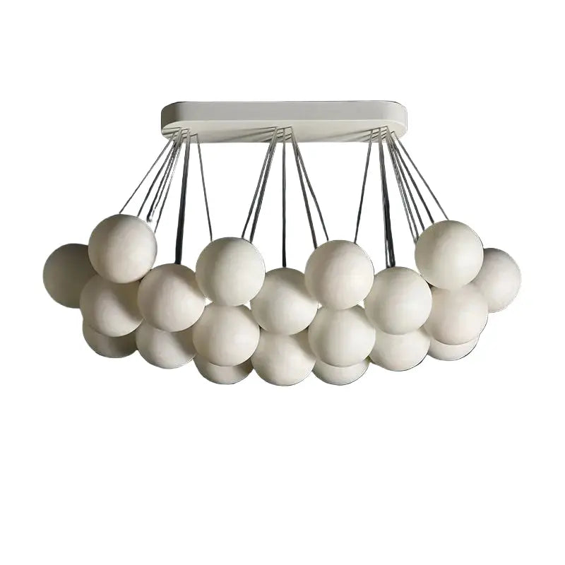Rectangular Balls Alabaster Chandelier