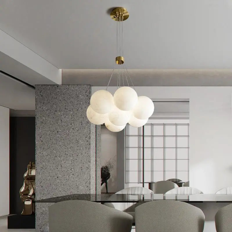 Modern Pearl Alabaster Ball Pendant Light ChandeliersLife®