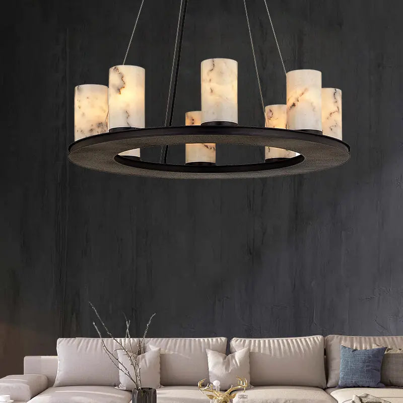 Rustic Industrial Round Black Chandelier ChandeliersLife®