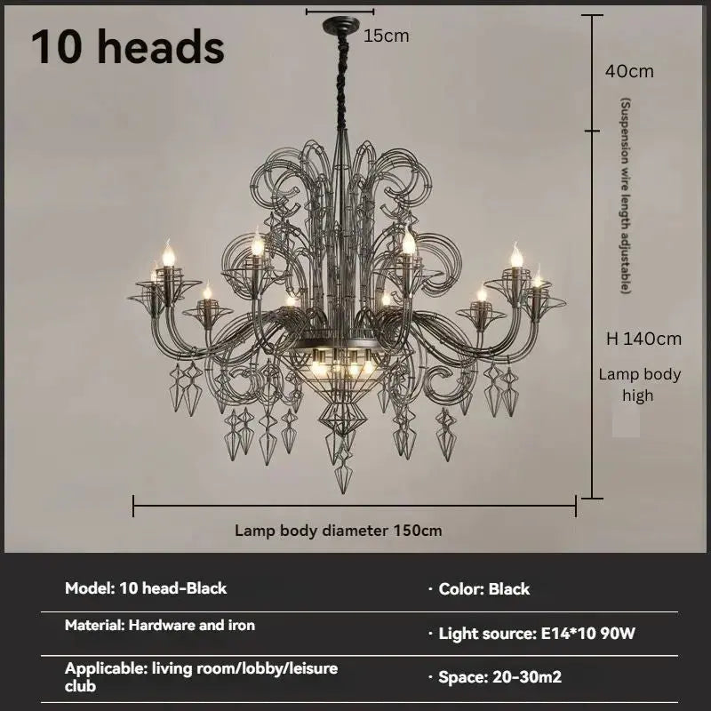 Iron Designer Baroque Lustre ChandeliersLife®