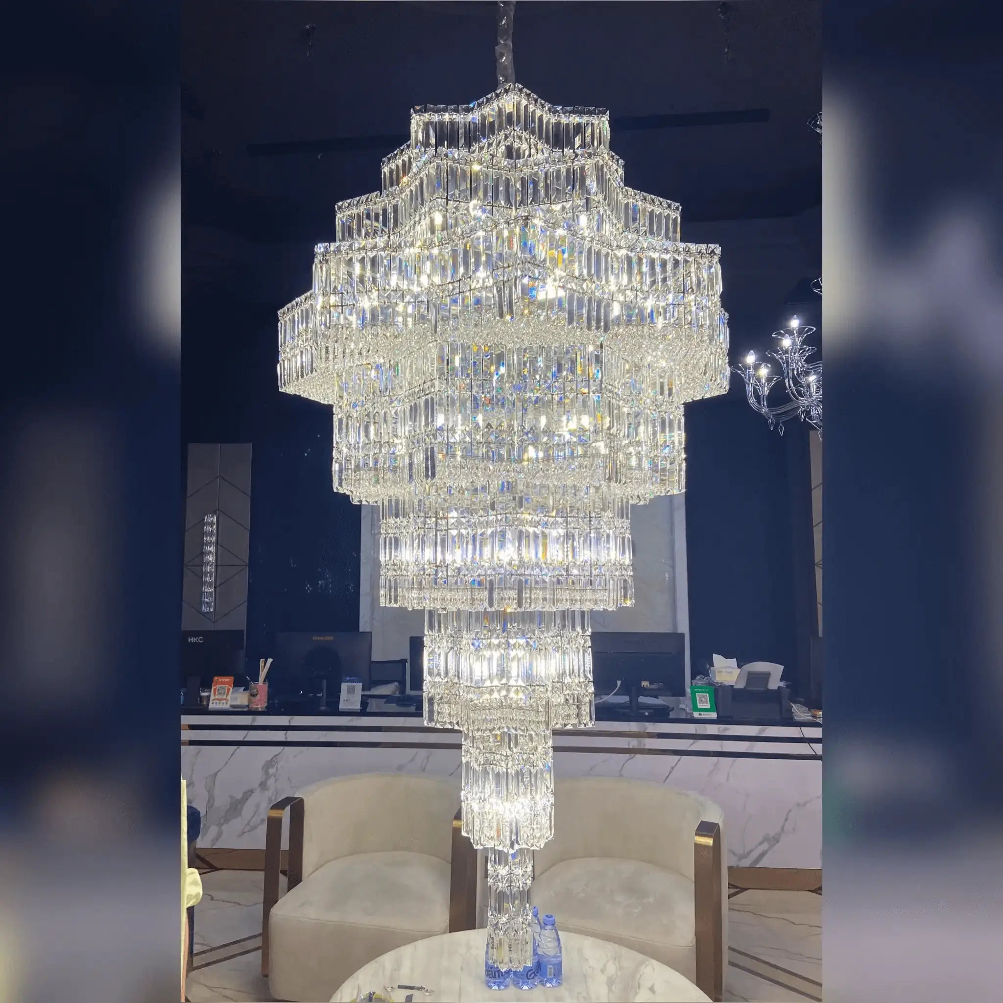 Luxury Villa Chandeliers Star Staircase Crystal Chandelier ChandeliersLife®