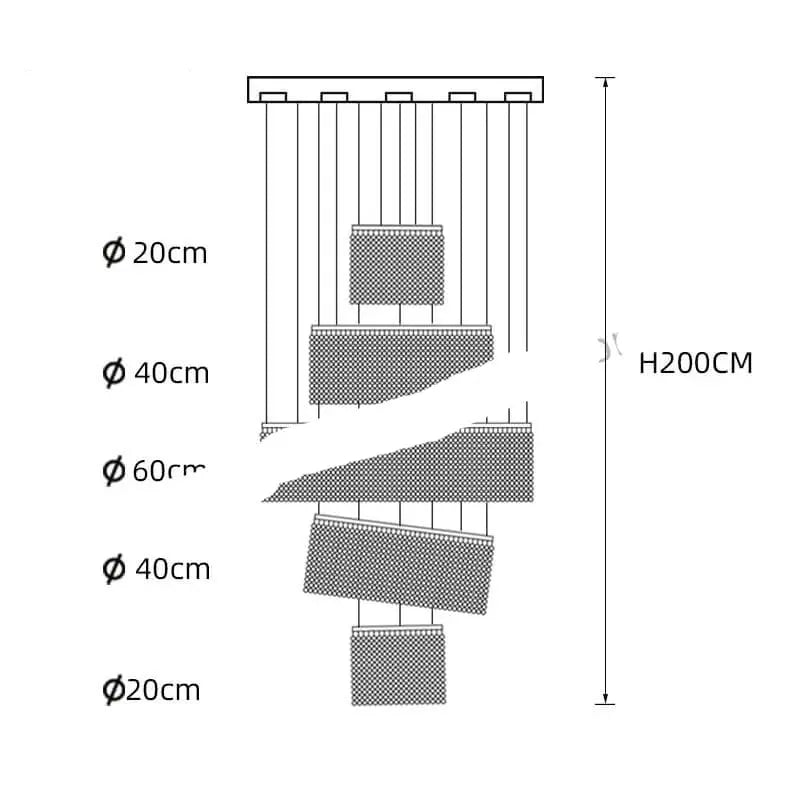 Modern Circle Ring Long Led Handing Crystal Chandelier ChandeliersLife®