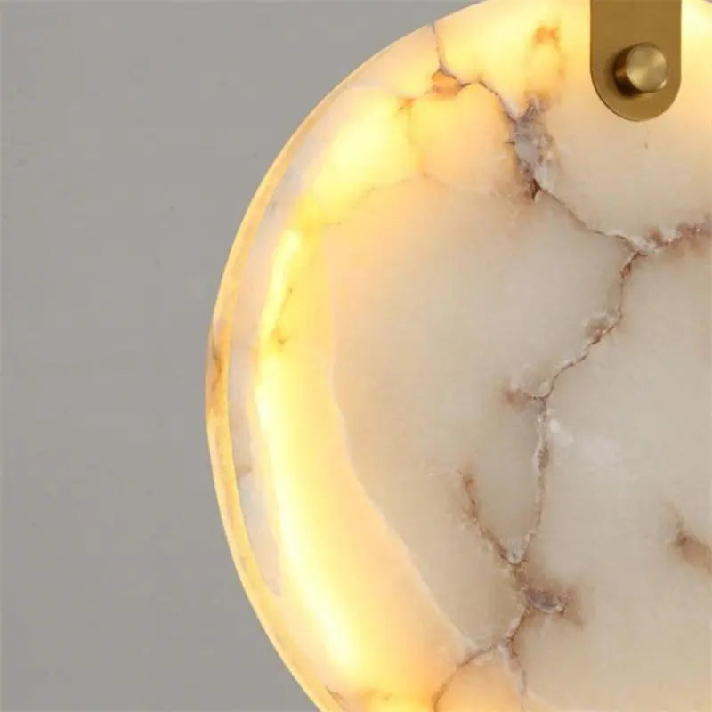 Modern Discs Alabaster Long Staircase Chandelier ChandeliersLife®