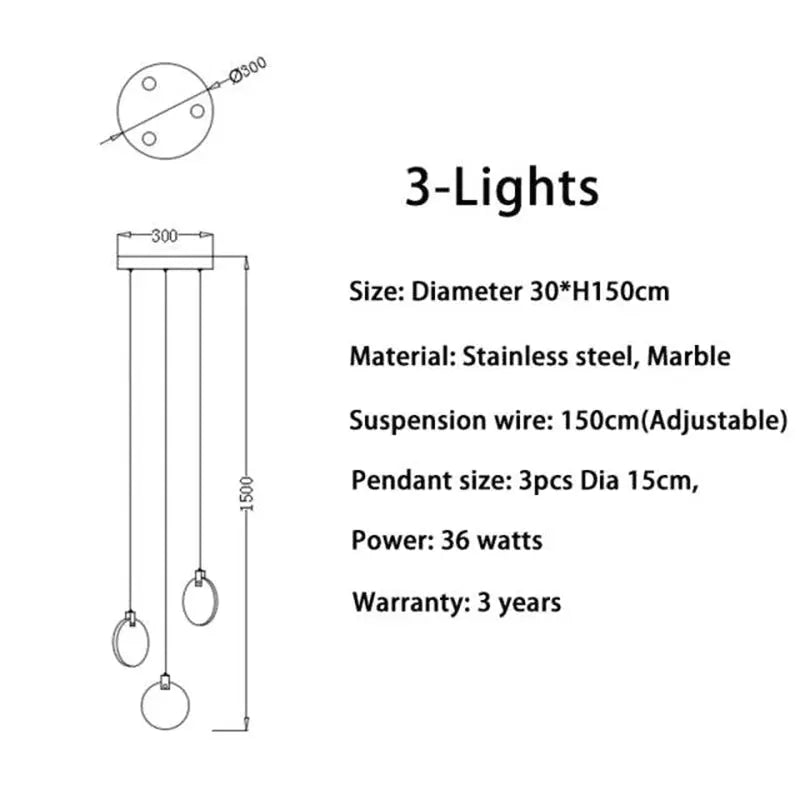 Modern Discs Alabaster Long Staircase Chandelier ChandeliersLife®