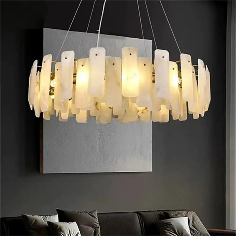 Alabaster Round Pendant Chandelier ChandeliersLife®