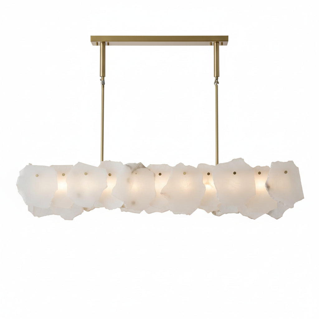 Alabaster Modern Snowflake Linear Chandelier ChandeliersLife®
