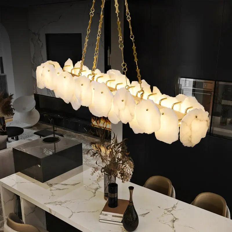 Bethan Marble Modern Linear Chandelier ChandeliersLife®
