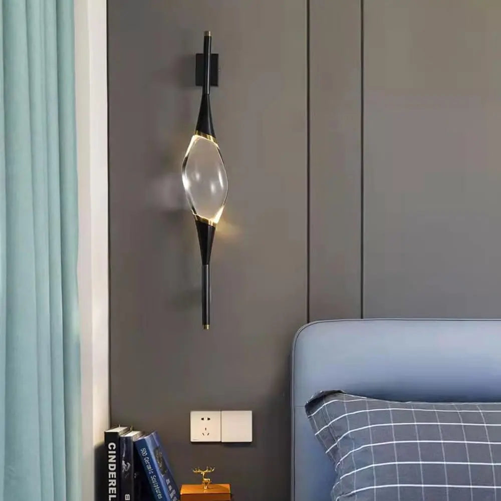 Postmodern Crystal Wall Lamp - Black ChandeliersLife®
