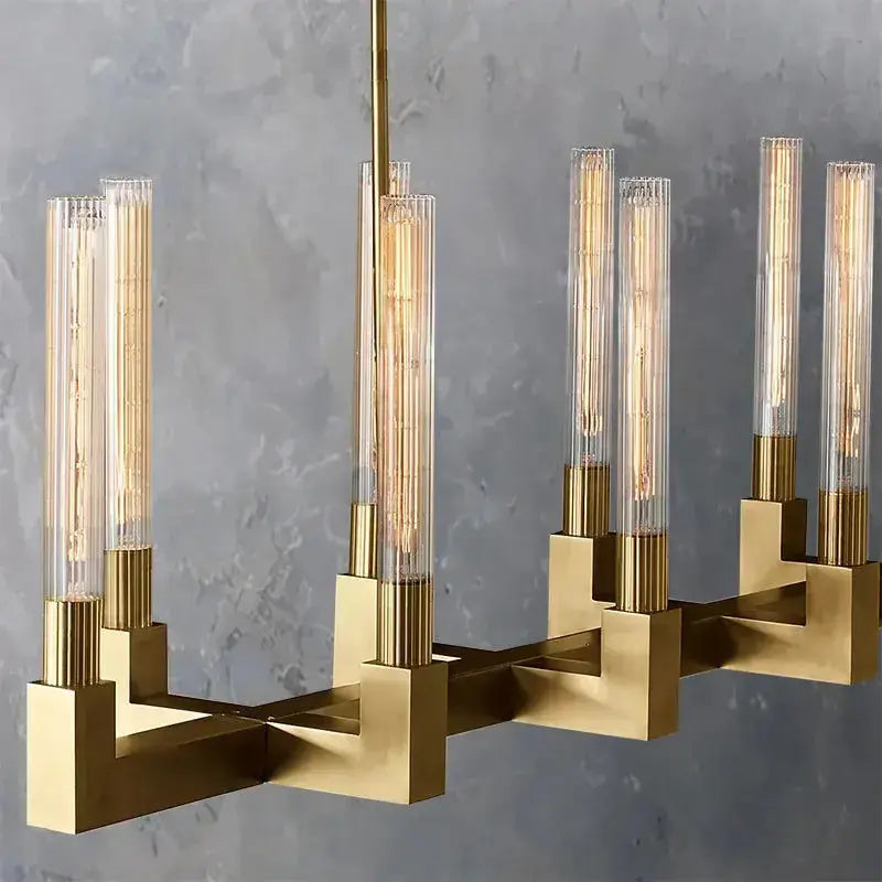 Vintage Brass Black Silver Chandelier ChandeliersLife®