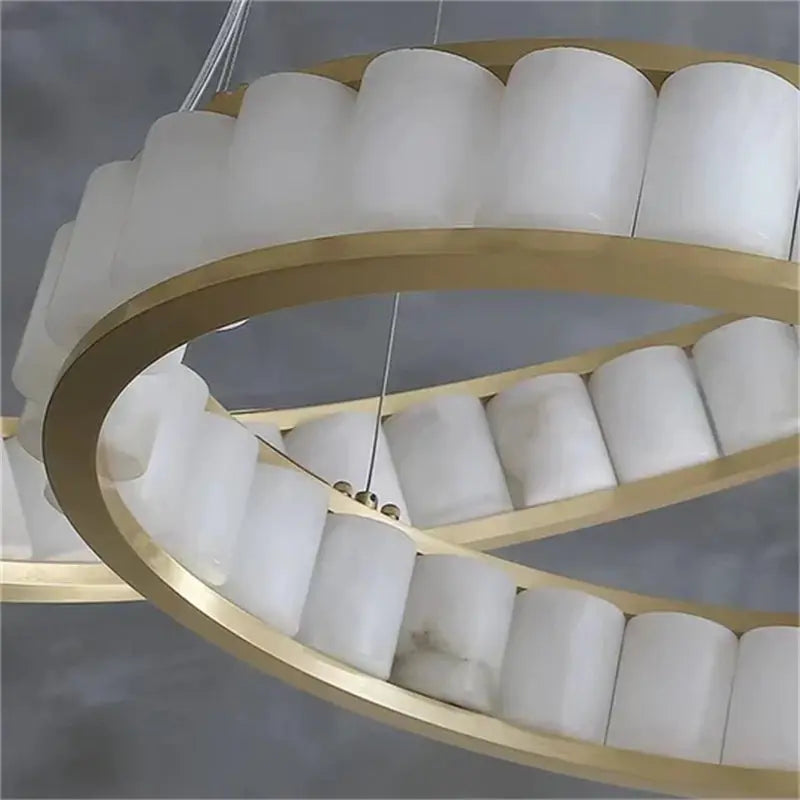 Alabaster Circle Round Pendant Chandelier ChandeliersLife®