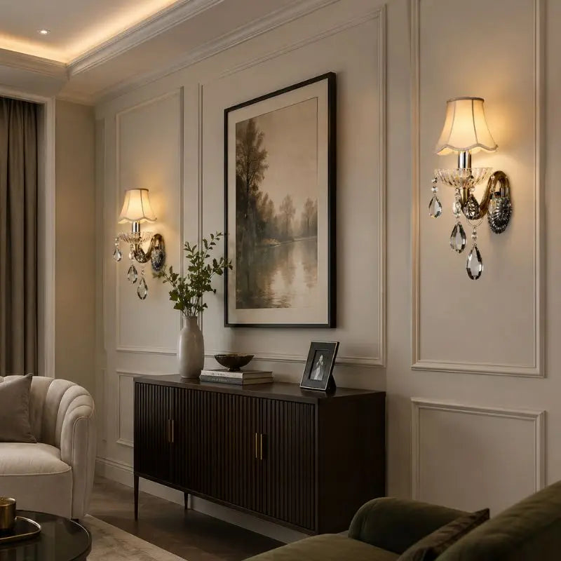 European Style Crystal Chandelier, Gold Wrought Iron Crystal Lamp High-end Light Luxury and Atmospheric Duplex Candle Lighting ChandeliersLife®
