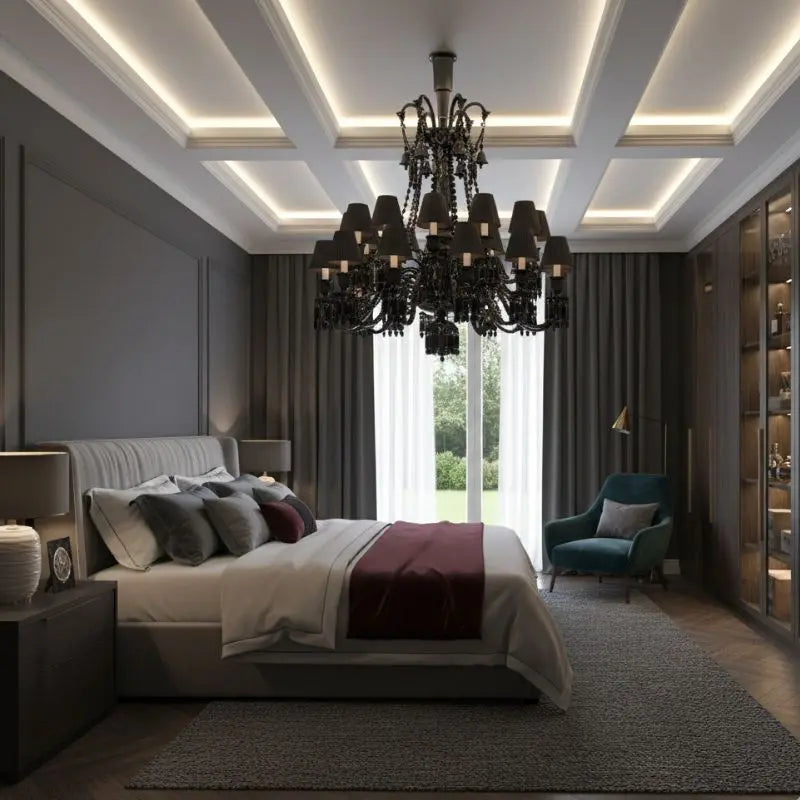 Black Crystal Chandelier ChandeliersLife®