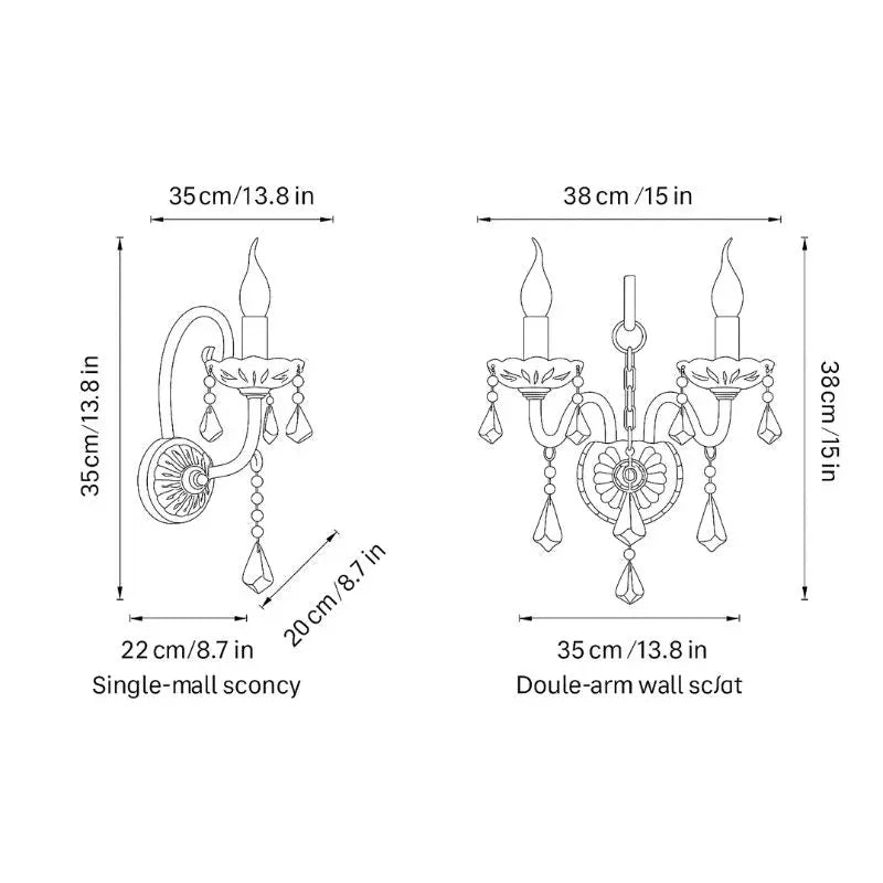 Cognac Unique Wall Luxury Lamp