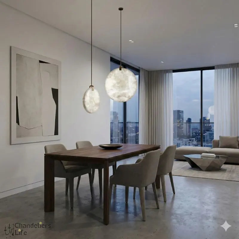 Disc Alabaster Pendant Light ChandeliersLife®
