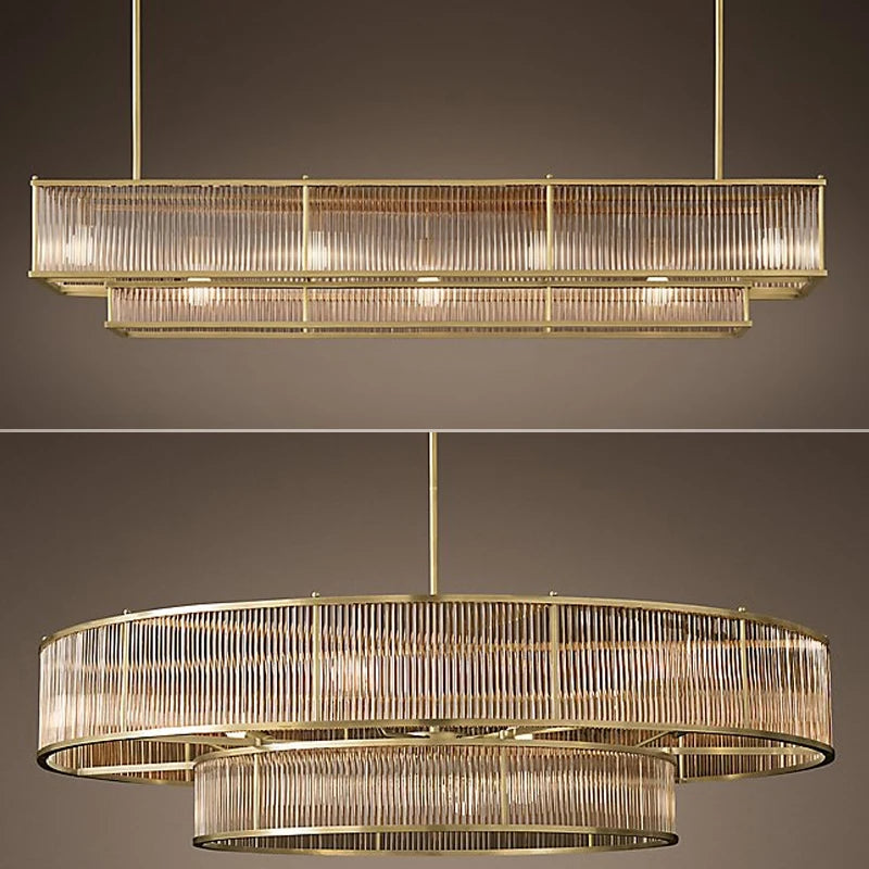 Lucien copper and crystal pendant and wall lighting collection — catalogue view 1