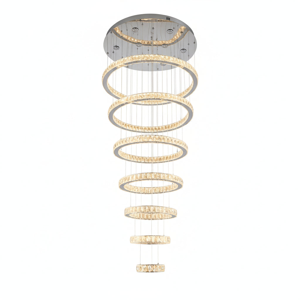Rings Chandeliers for Loft Villa Duplex Design - Chrome ChandeliersLife®