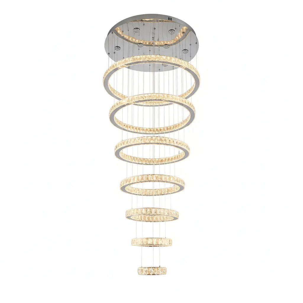 Rings Chandeliers for Loft Villa Duplex Design - Chrome ChandeliersLife®