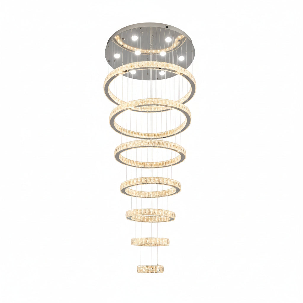 Rings Chandeliers for Loft Villa Duplex Design - Gold ChandeliersLife®