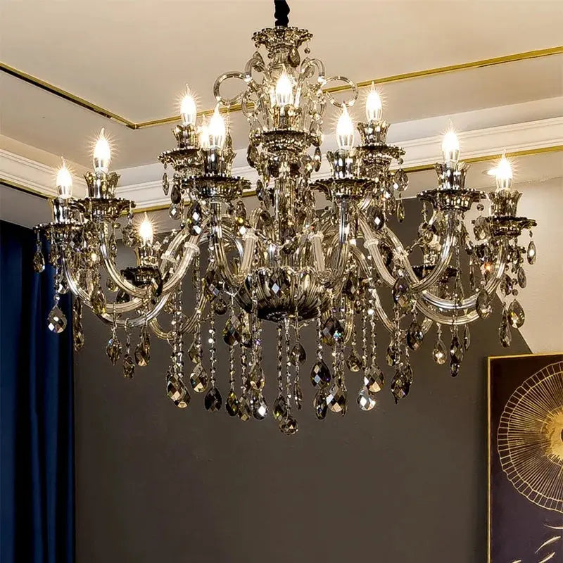 Modern Candle Large Crystal Chandelier ChandeliersLife®