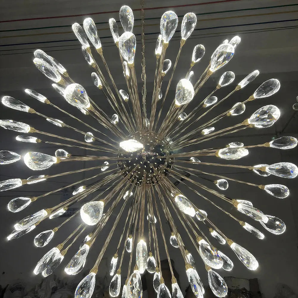 Hot Selling Products 2026 Luxury Indoor Decoration Villa Home Dining Room Living Room Crystal LED Pendant Light