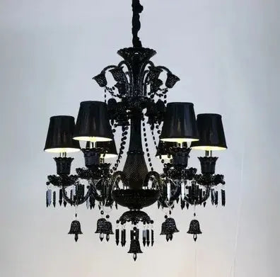 Black Crystal Chandelier Lighting Luxury Hotel Chandeliers For Dining Room Black Chandelier Lamps Glass Crystals For Chandeliers ChandeliersLife®