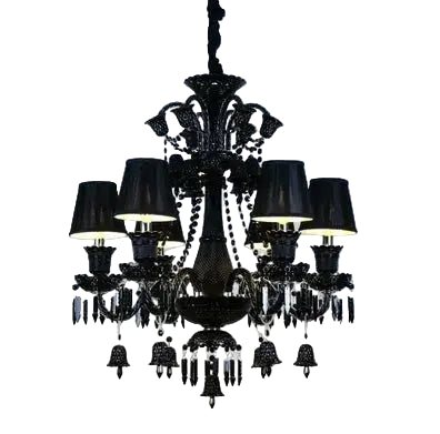 Black Crystal Chandelier Lighting Luxury Hotel Chandeliers For Dining Room Black Chandelier Lamps Glass Crystals For Chandeliers ChandeliersLife®