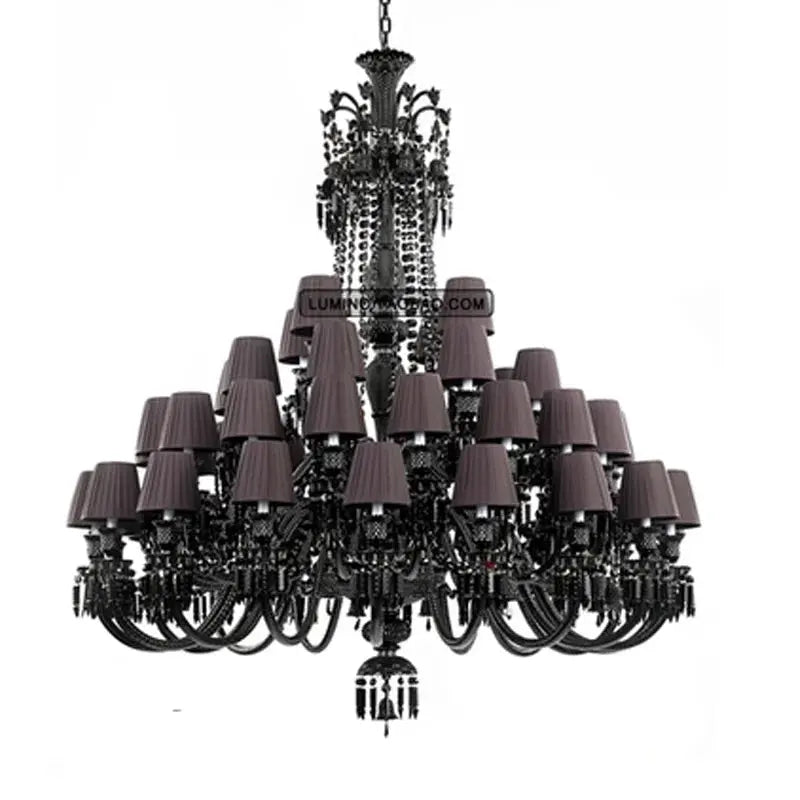 Black Crystal Chandelier Lighting Luxury Hotel Chandeliers For Dining Room Black Chandelier Lamps Glass Crystals For Chandeliers ChandeliersLife®