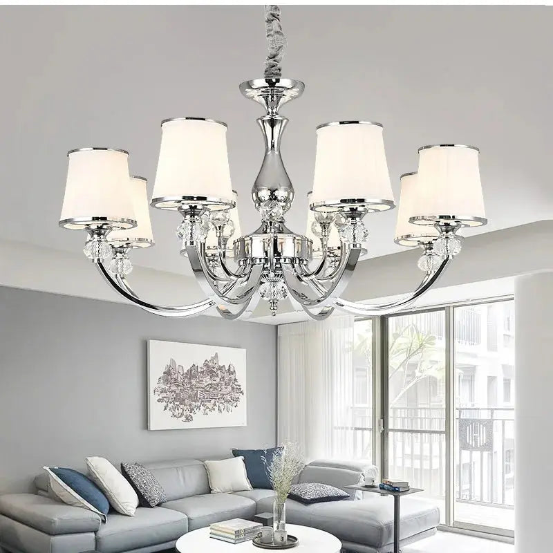 Chrome Modern Chandelier Lights For Living Room Bedroom Led Lighting Fixture Crystal Lamp E14 Led Lighting ChandeliersLife®