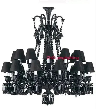 Black Crystal Chandelier Lighting Luxury Hotel Chandeliers For Dining Room Black Chandelier Lamps Glass Crystals For Chandeliers ChandeliersLife®