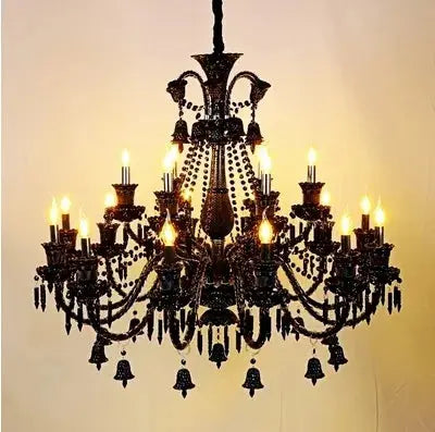Black Crystal Chandelier Lighting Luxury Hotel Chandeliers For Dining Room Black Chandelier Lamps Glass Crystals For Chandeliers ChandeliersLife®