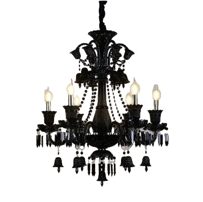 Black Crystal Chandelier Lighting Luxury Hotel Chandeliers For Dining Room Black Chandelier Lamps Glass Crystals For Chandeliers ChandeliersLife®