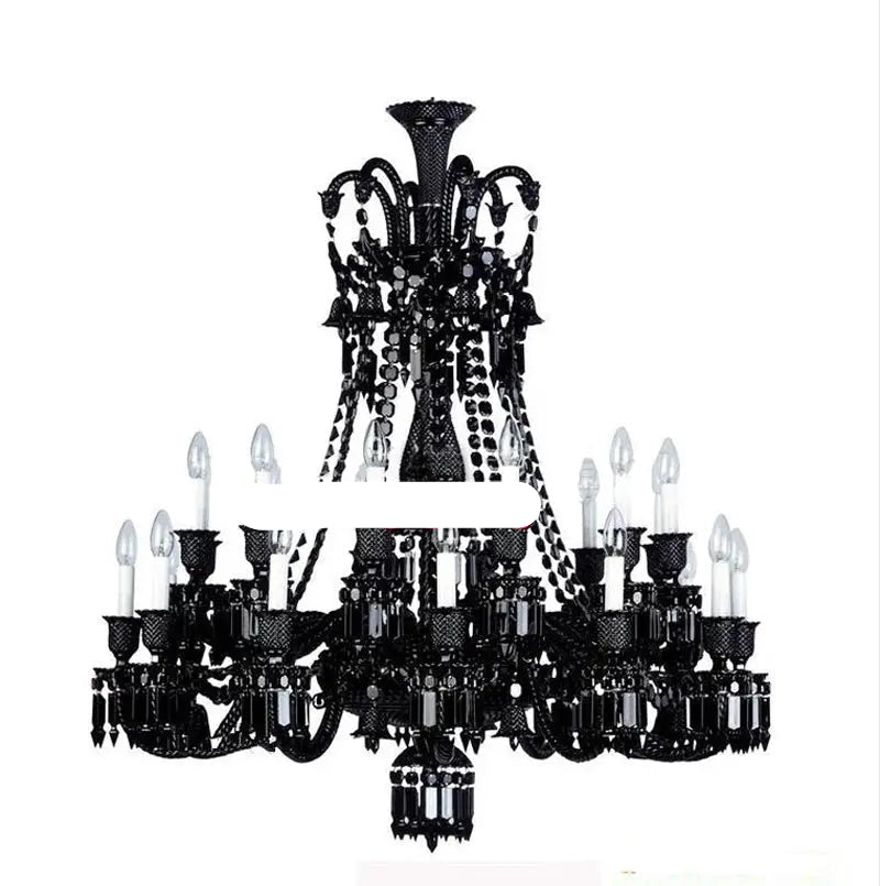 Black Crystal Chandelier Lighting Luxury Hotel Chandeliers For Dining Room Black Chandelier Lamps Glass Crystals For Chandeliers ChandeliersLife®