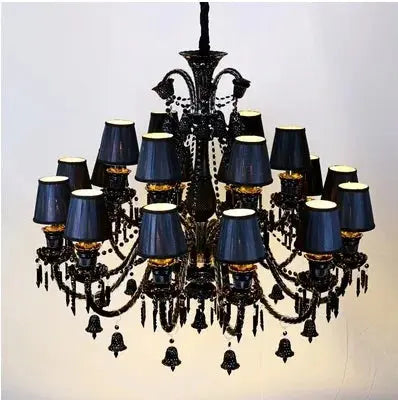 Black Crystal Chandelier Lighting Luxury Hotel Chandeliers For Dining Room Black Chandelier Lamps Glass Crystals For Chandeliers ChandeliersLife®