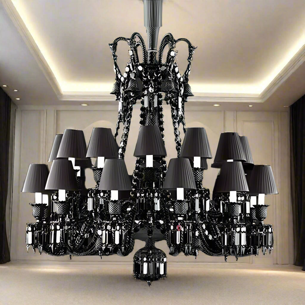 Black Crystal Chandelier Lighting Luxury Hotel Chandeliers For Dining Room Black Chandelier Lamps Glass Crystals For Chandeliers ChandeliersLife®