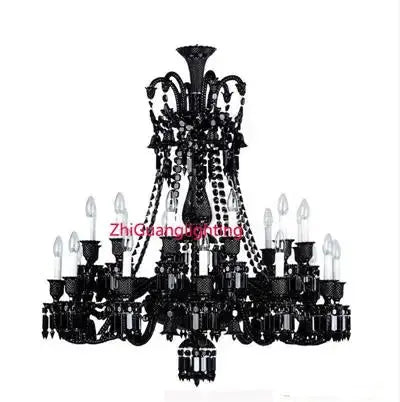 Black Crystal Chandelier Lighting Luxury Hotel Chandeliers For Dining Room Black Chandelier Lamps Glass Crystals For Chandeliers ChandeliersLife®