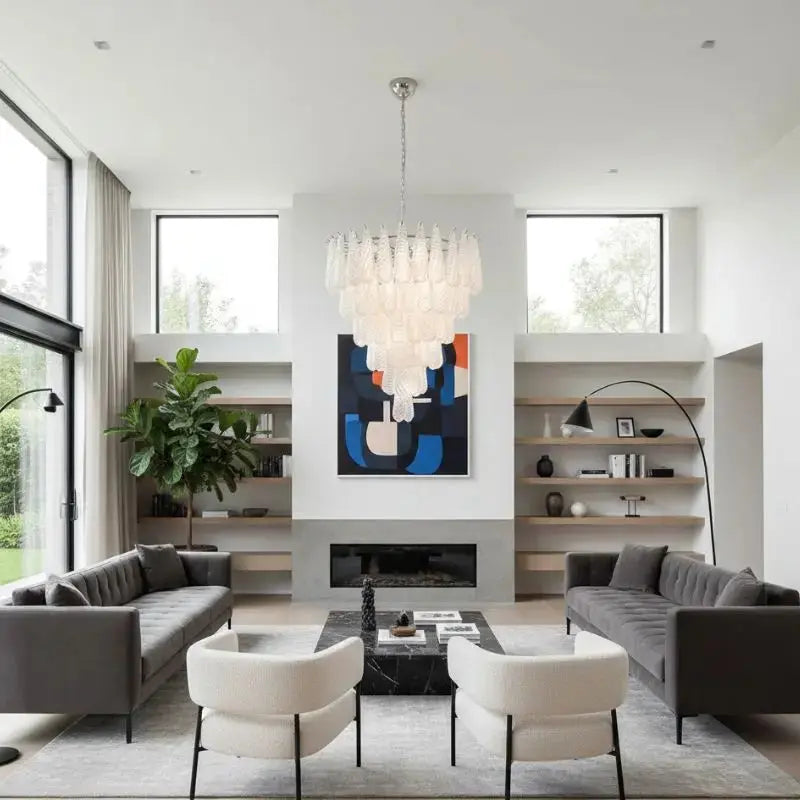 Glass Leaf Pendant Light