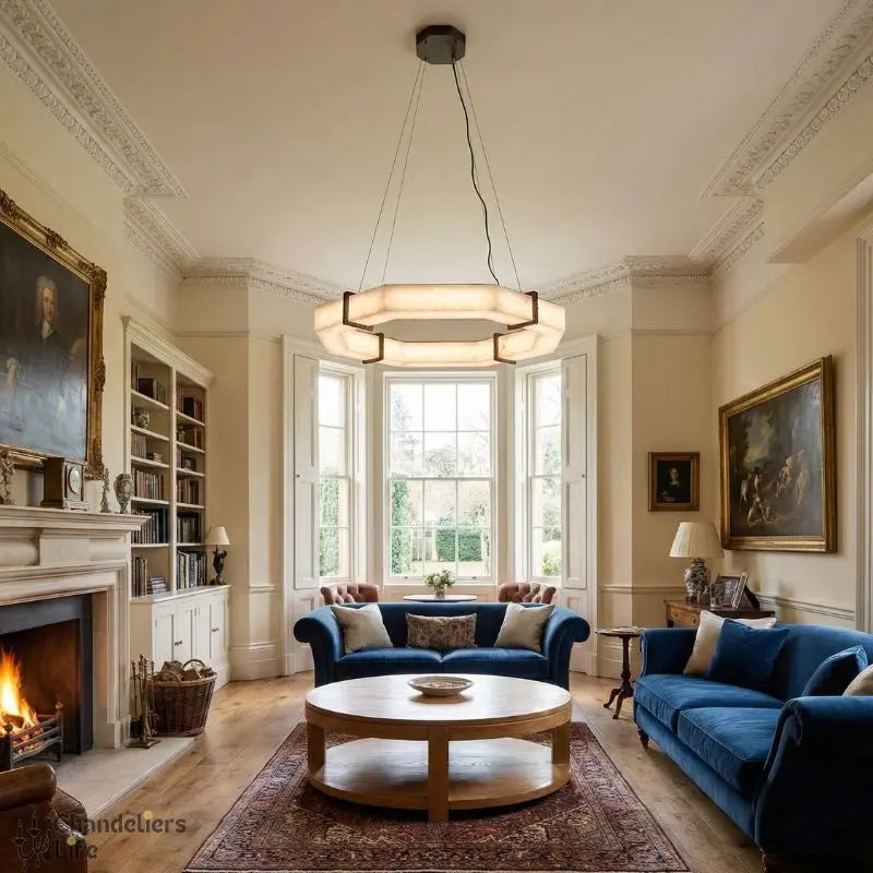 Moderner kreativer Retro-Alabaster-Kronleuchter