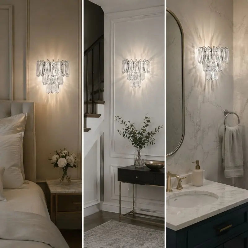 Modern Gold Crystal Wall Lights ChandeliersLife®