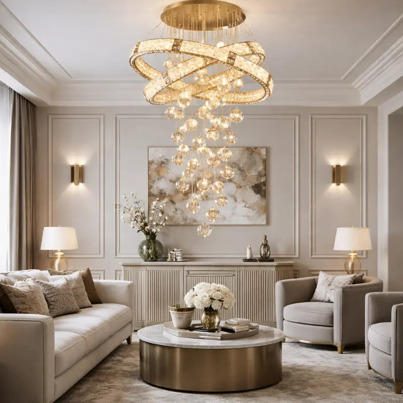 Modern Home Decor Led Staircase Chandeliers