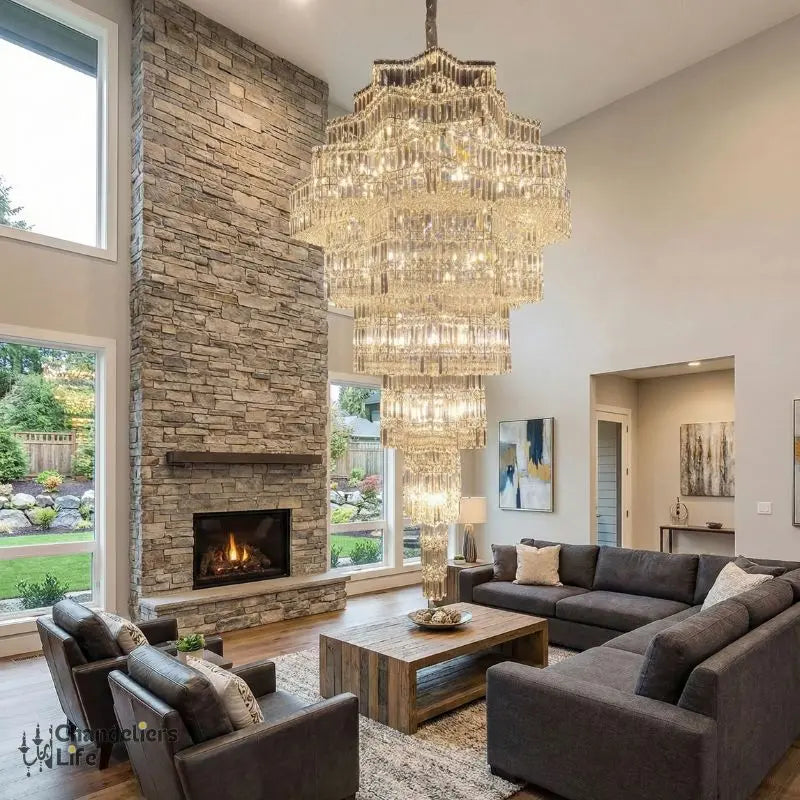 Large Chandelier Duplex Modern Mezzanine Villa